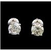 Image 1 : 1.48 ctw Diamond Stud Earrings - 14KT White Gold