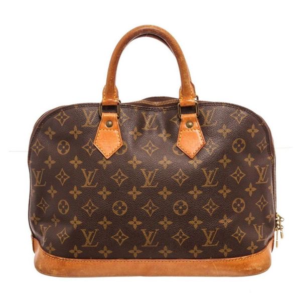 Louis Vuitton Brown Alma MM Satchel Bag