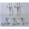 Image 1 : LOT OF 5 CRYSTAL JESUS ON CROSS. LIGHTS UP.