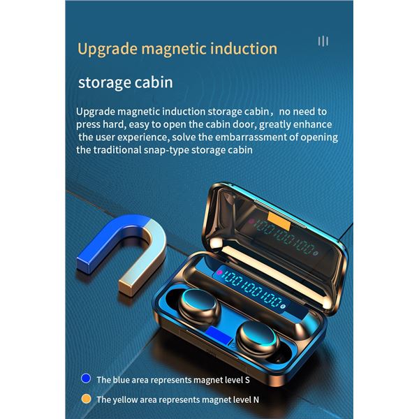 NEW F9 TWS WIRELESS IN EAR HIFI HEADPHONES