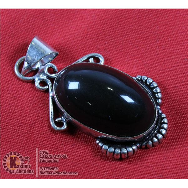 #157- NATURAL BLACK OBSIDIAN PENDANT