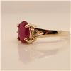 Image 1 : EC156-4 10K  NATURAL RUBY DIAMOND RING
