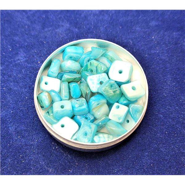 23)  LOT OF 12.7 GRAMS OF TURQUOISE BLUE