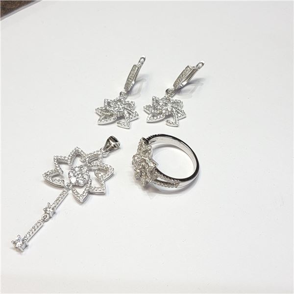 MZ1-180 SILVER CZ SET