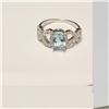 Image 1 : BZ390-107 SILVER BLUE TOPAZ RING