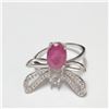 Image 1 : BZ390-140 SILVER RUBY RING