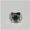 Image 1 : BZ390-111 SILVER EMERALD RING