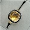 Image 1 : EC201-102 SILVER CITRINE7BLACK SPINEL RING