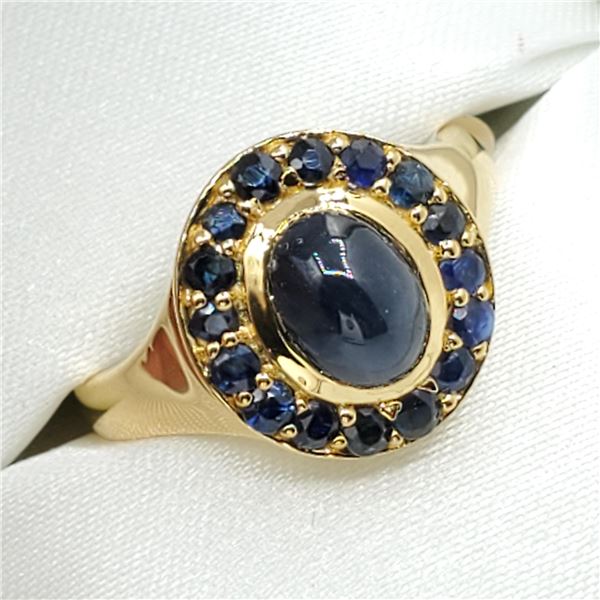 EC201-117 SILVER SAPPHIRE RING