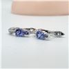 Image 1 : EC201-120 SILVER TANZANITE EARRINGS