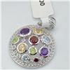Image 1 : EC201-128 SILVER AMTHYST&WHITE TOPAZ PENDANT