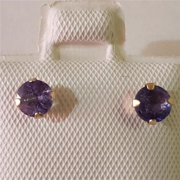 EC201-140 10K  TANZANITE PEARL EARRINGS