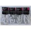 Image 1 : LOT OF 4 WHITE ZIPPERED HEADPHONES AND MIC 3.5mm