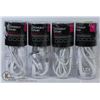 Image 1 : LOT OF 4 WHITE ZIPPERED HEADPHONES AND MIC 3.5mm