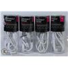 Image 1 : LOT OF 4 WHITE ZIPPERED HEADPHONES AND MIC 3.5mm