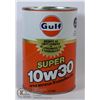 Image 1 : GULF PREMIUM 10W30 HYDROTREATED MOTOR OIL.