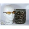 Image 1 : BOX OF METAL FRAME TAN SUNGLASSES.