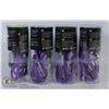 Image 1 : LOT OF 4 PURPLE ZIPPERED HEADPHONES AND MIC 3.5mm