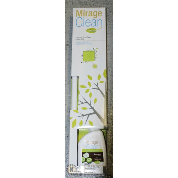 MIRAGE CLEAN COMLETE WOOD FLOOR CLEANING KIT.