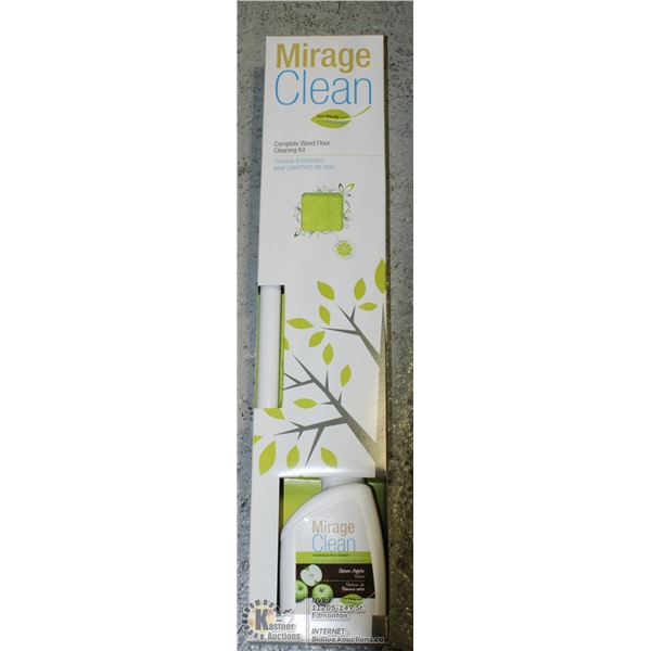 MIRAGE CLEAN COMLETE WOOD FLOOR CLEANING KIT.