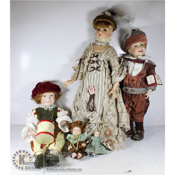 LOT OF PORCELAIN DOLLS