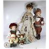 LOT OF PORCELAIN DOLLS