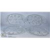 Image 1 : LOT OF 4 VINTAGE GLASS DINNER PLATTERS