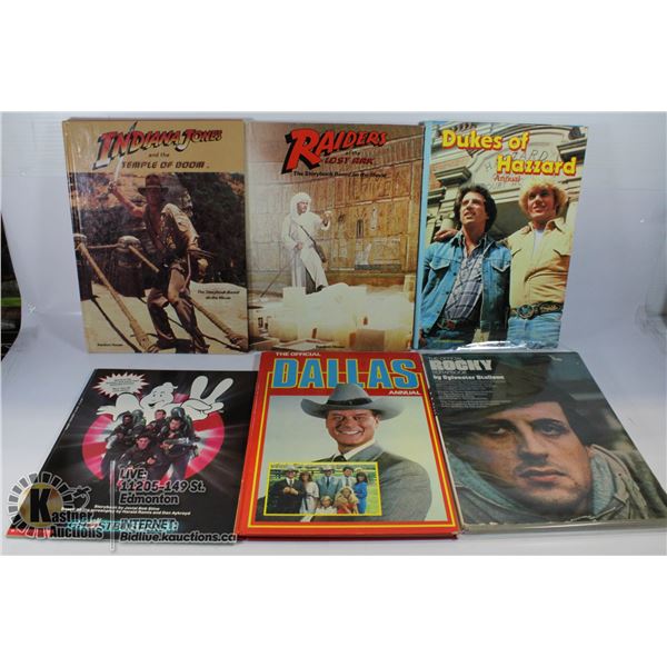 FLAT OF MOVIES BOOKS INCLUDES ROCKY. DUKES OF