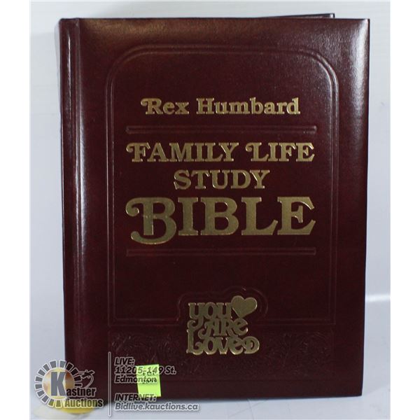 REX HUMBARD FAMILY LIFE STUDY BIBLE.