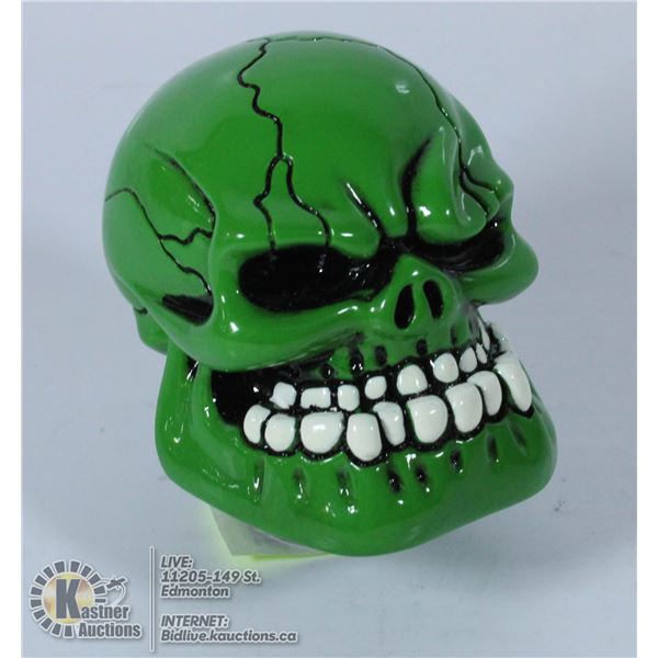 GREEN SKULL GEAR SHIFTER KNOB.