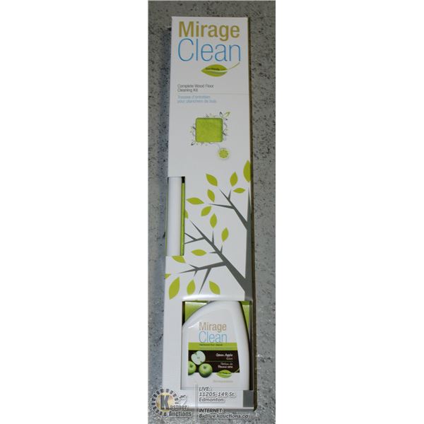 MIRAGE CLEAN COMPLETE WOOD FLOOR CLEANING KIT.