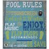Image 1 : MAINSTAYS WOODEN HANGING WALL ART "POOL RULES"