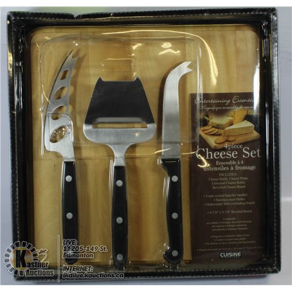 NEW 4 PIECE CHEESE SET