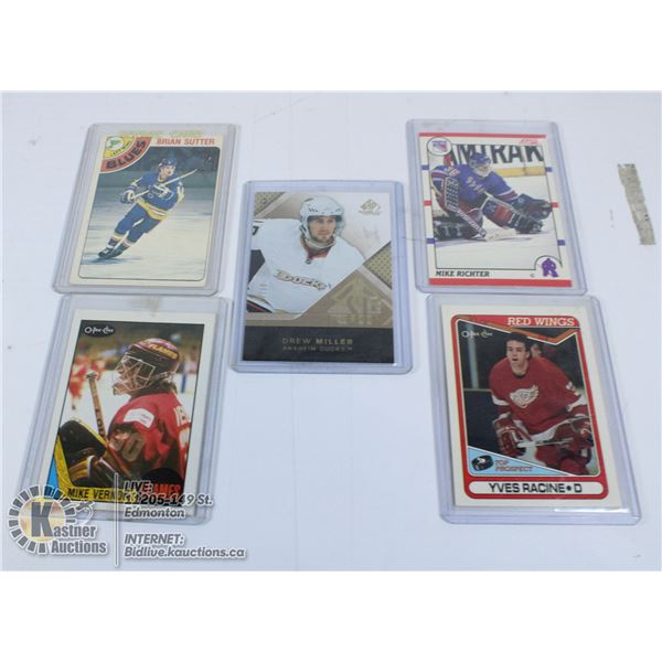 LOT OF 5 ROOKIE CARDS-1 NUMBERED CARD OUT OF /50