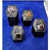 Image 1 : 8)  LOT OF 4 FASHION RINGS, INCLUDING:  AMETHYST,