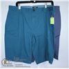 Image 1 : 2 PAIRS OF SHORTS SIZE 36 BLUE AND TEAL