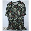 Image 1 : GREEN PALM LEAF T-SHIRT SIZE L