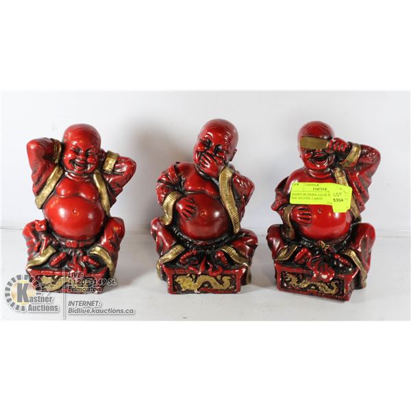 HAPPY BUDDHA HEAR NO SPEAK NO SEE NO EVIL LARGE