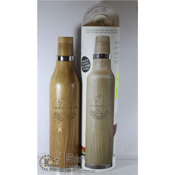 PAGLIONE OAK BOTTLE VESSEL NEW IN BOX