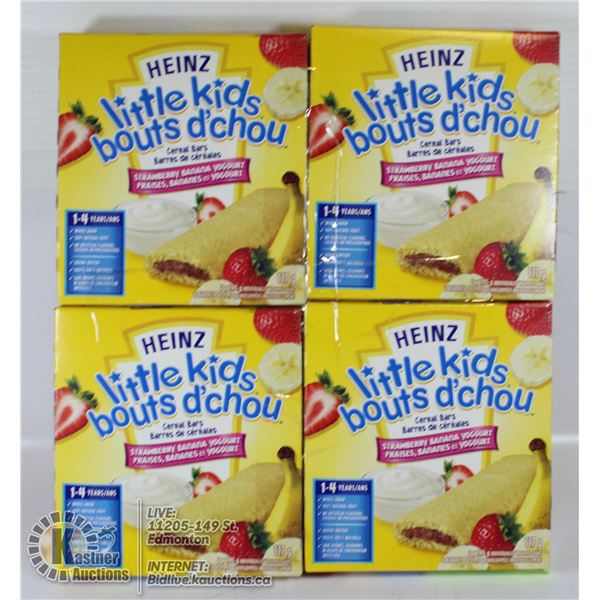 4 X HEINZ LITTLE KIDS CEREAL BARS STRAWBERRY BANAN