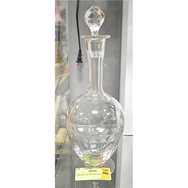 CRYSTAL DECANTER LEAF PATTERN