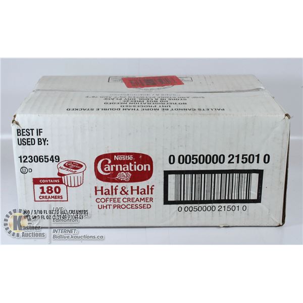 CARNATION HALF AND HALF COFFEE CREAMER BOX OF 180