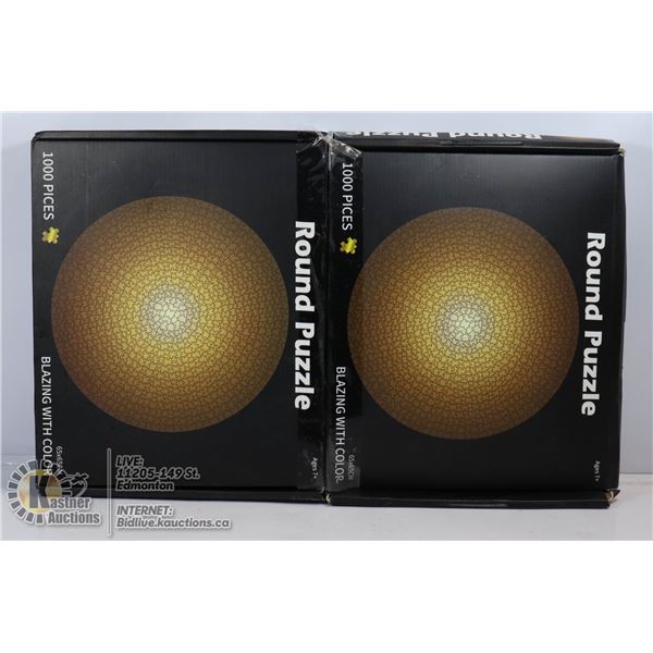 LOT OF 2 ROUND PUZZLE 1000PCS