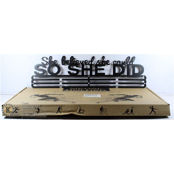 INSPIRATION MEDAL HOLDER WITH INSPIRATIONAL QUOTE