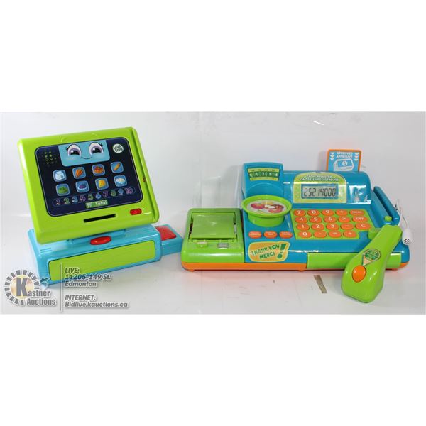 PAIR OF LEAP FROG COUNT ALONG CASH REGISTERS