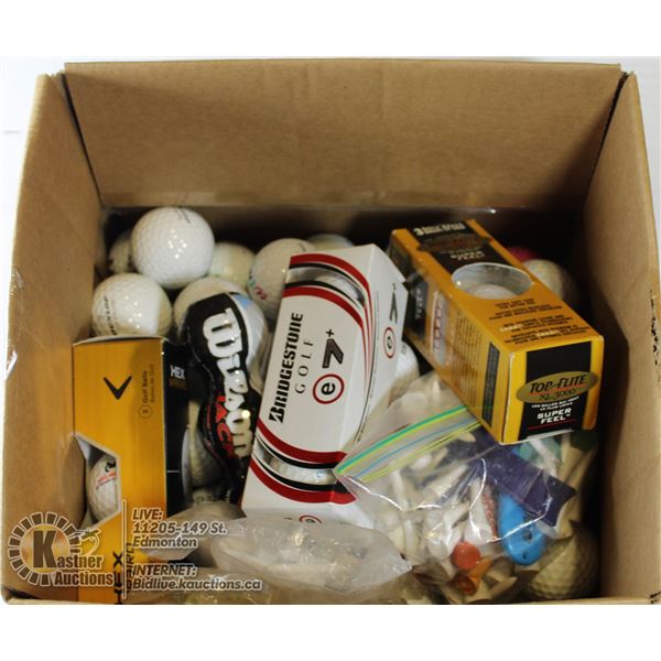 60 NEW & ALMOST NEW GOLF BALLS - TOPFLITE, WILSON