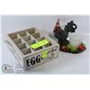 Image 1 : ROOSTER CANDLE HOLDER & EGG CARRIER CRATE