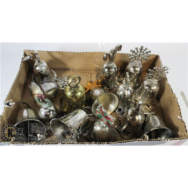 BOX OF ELECTROPLATED BELLS