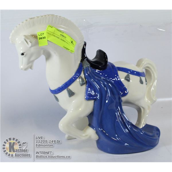 TALL CERAMIC HORSE FIGURE