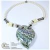 Image 1 : LARGE VINTAGE ABALONE NECKLACE